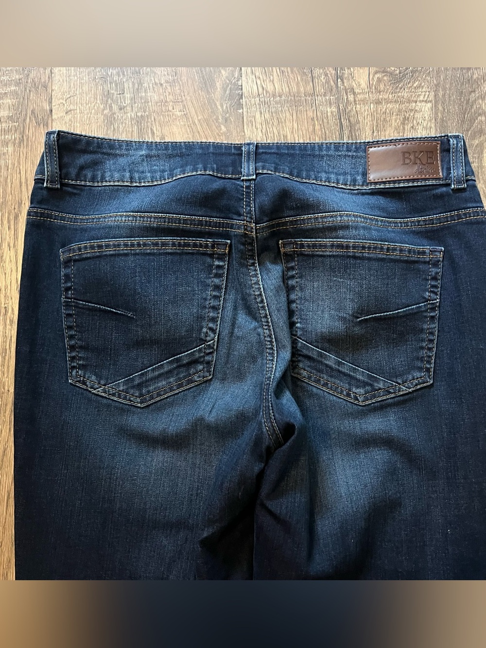 BKE Dark Indigo Slim Straight Jeans